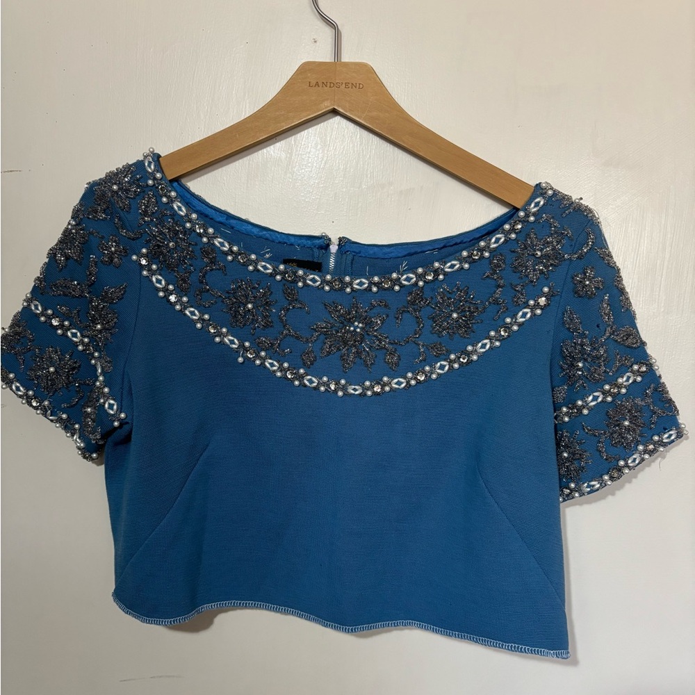 Vintage Heavy beaded half sweater